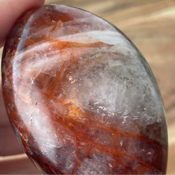 Fire Quartz- Hematoid Quartz- Palm Stone - Picture 8 of 17